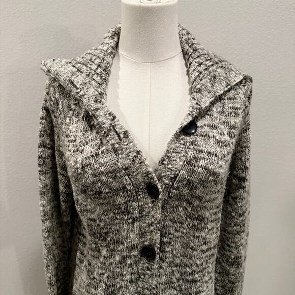 Caslon Marled Knit Long Cardigan Pockets Women M Cozy Fall Wool Blend Cozy Chic - Picture 4 of 9